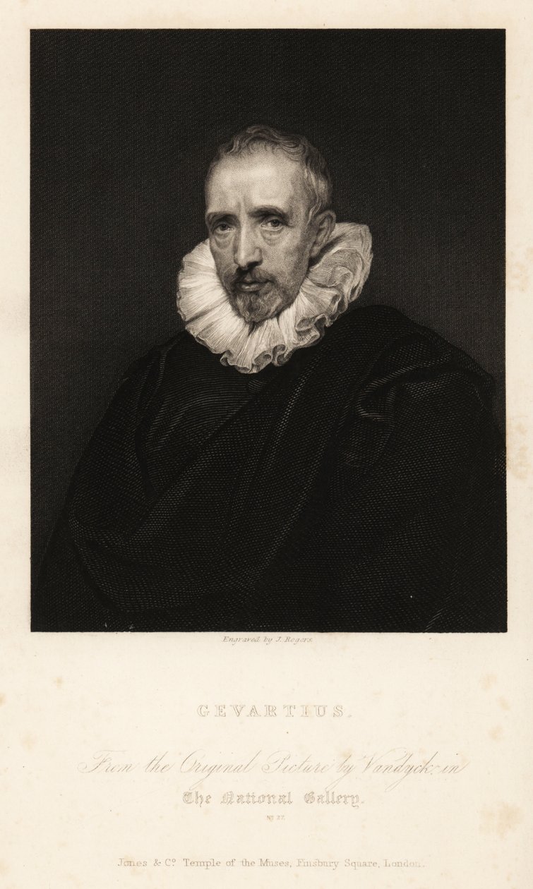 Portret Johna Gaspara Gevartiusa lub Jana Caspara Gevaertsa, prawnika Antwerpii i filologa autorstwa Anthony van (after) Dyck