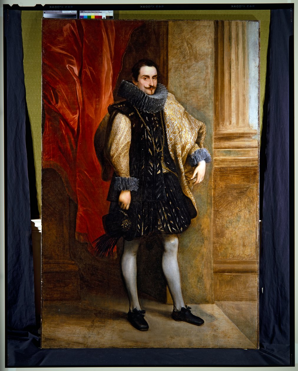Pełnowymiarowy portret, szlachcic genueński autorstwa Anthony van (attr. to) Dyck