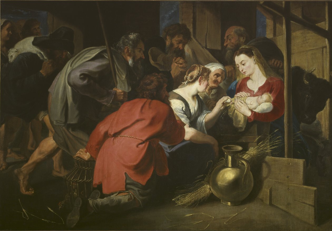 Adoracja pasterzy, po 1615 (olej na płótnie) autorstwa Anthony van (follower of) Dyck