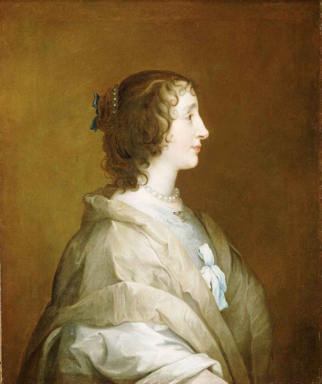 Henrietta Maria (1609-1669), ok. 1638 (olej na płótnie) autorstwa Anthony van (studio of) Dyck