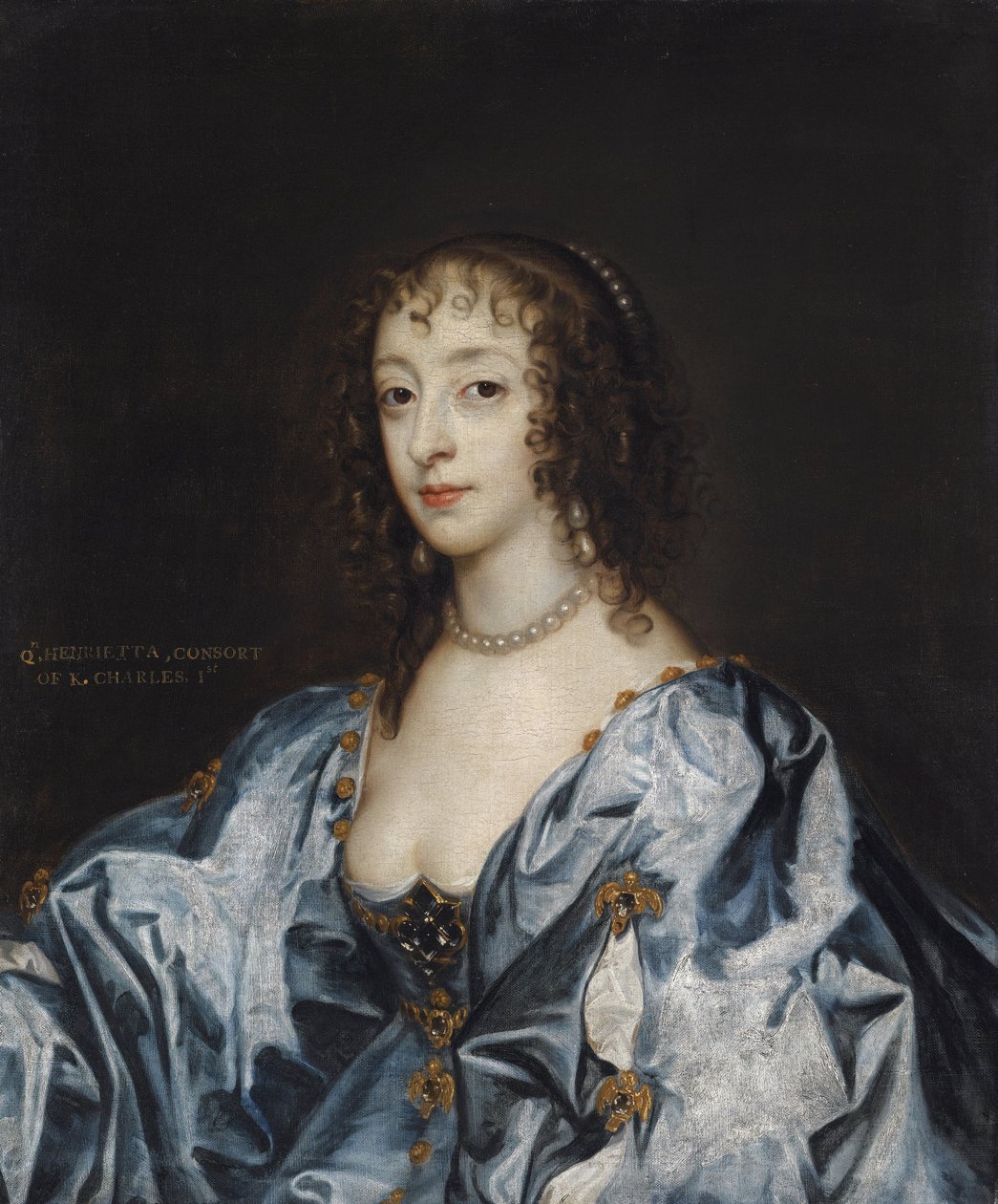 Henriette Marie de France - Portret królowej Henrietty Marii z Francji (1609-1669) autorstwa Dycka, Sir Anthony