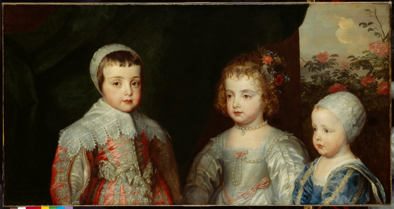 Troje najstarszych dzieci Karola I ok. 1635 r. (olej na płótnie) autorstwa Anthony van (studio of) Dyck