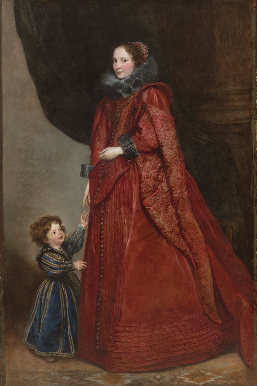 Genueńska dama z dzieckiem autorstwa Anthony van Dyck