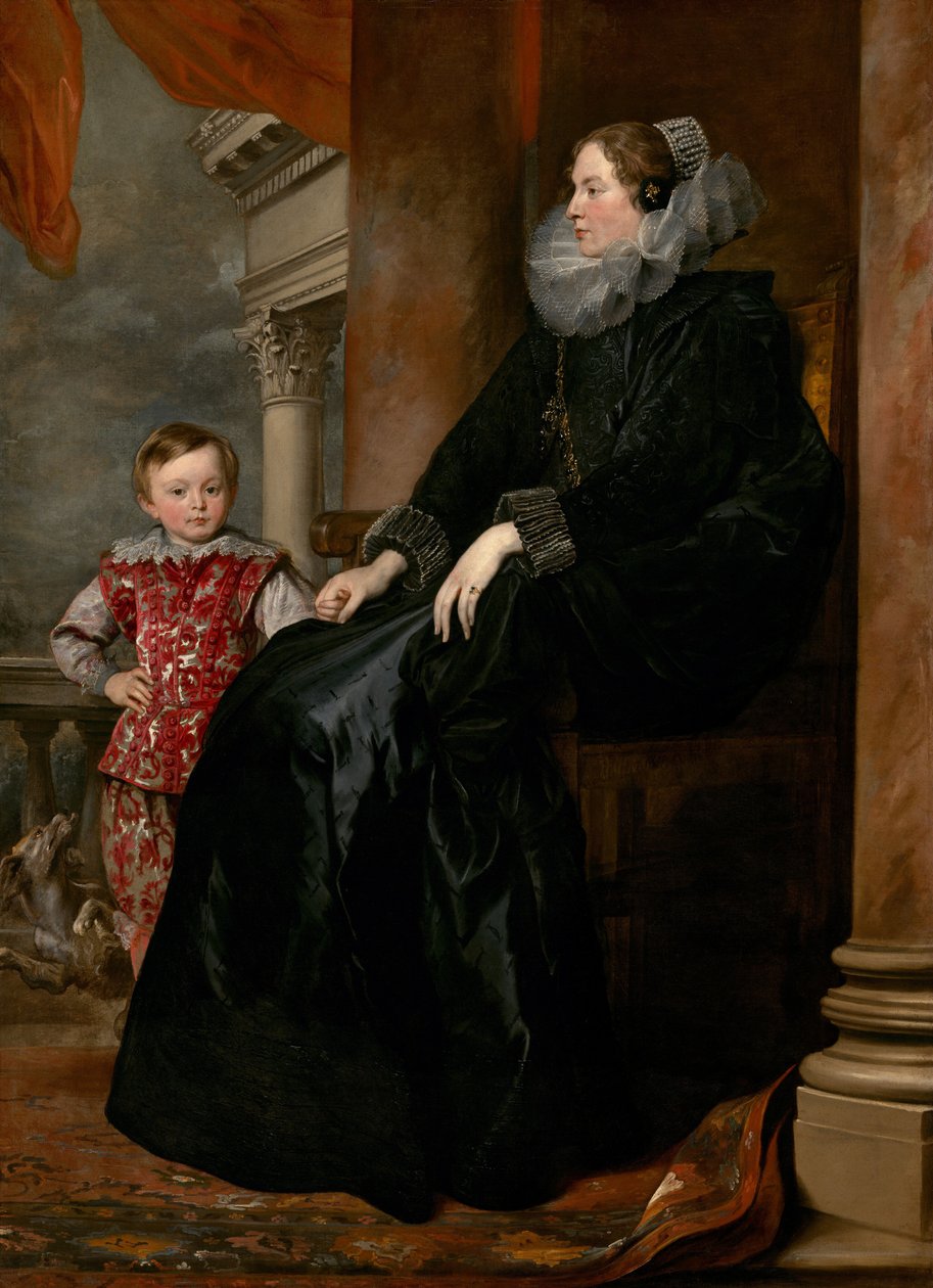 Genueńska szlachcianka i jej syn, ok. godz. 1626. autorstwa Anthony van Dyck