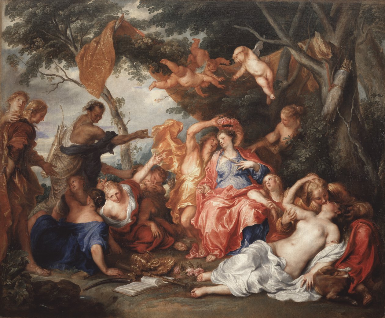 Amarillys i Mirtillo, ok. 1631-32 (olej na płótnie) autorstwa Anthony van Dyck