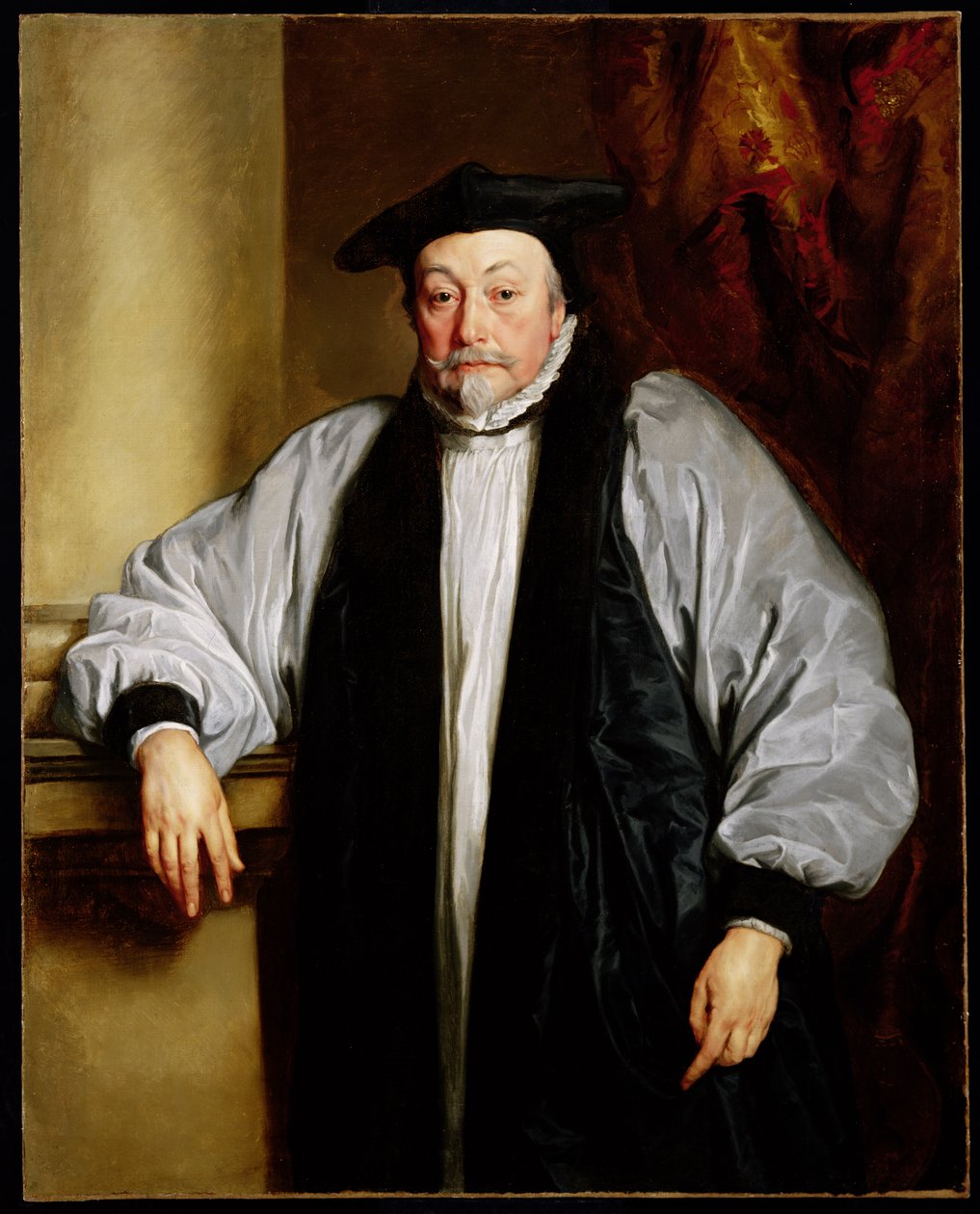 Arcybiskup Laud (1573-1645) ok. 1635-37 (i detal 62514) autorstwa Anthony van Dyck