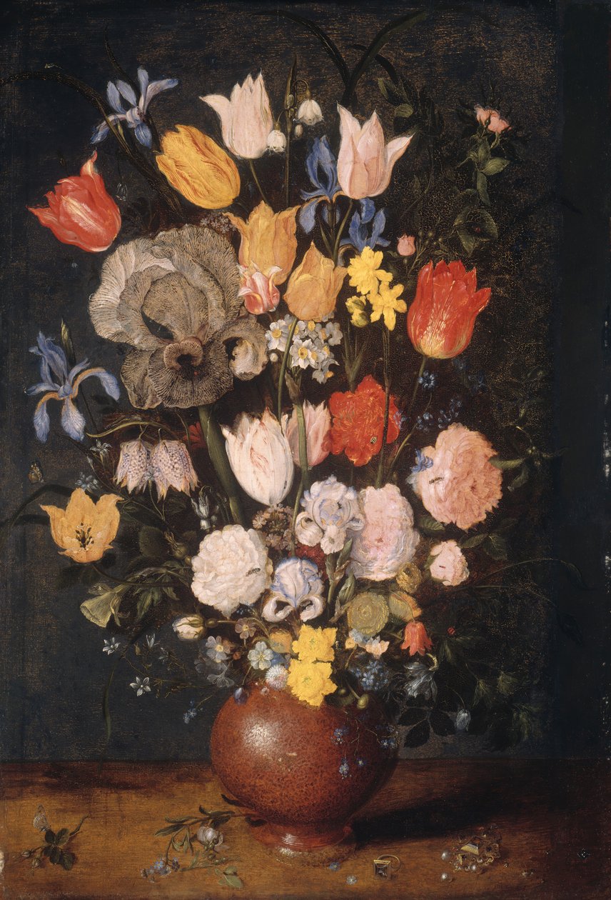 Bukiet kwiatów w glinianym wazonie, ok. 1930 r. 1610. autorstwa Anthony van Dyck