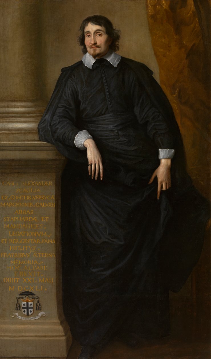 Cezar Aleksander Scaglia, opat Staffarda, ok. 1634 r. (olej na płótnie) autorstwa Anthony van Dyck