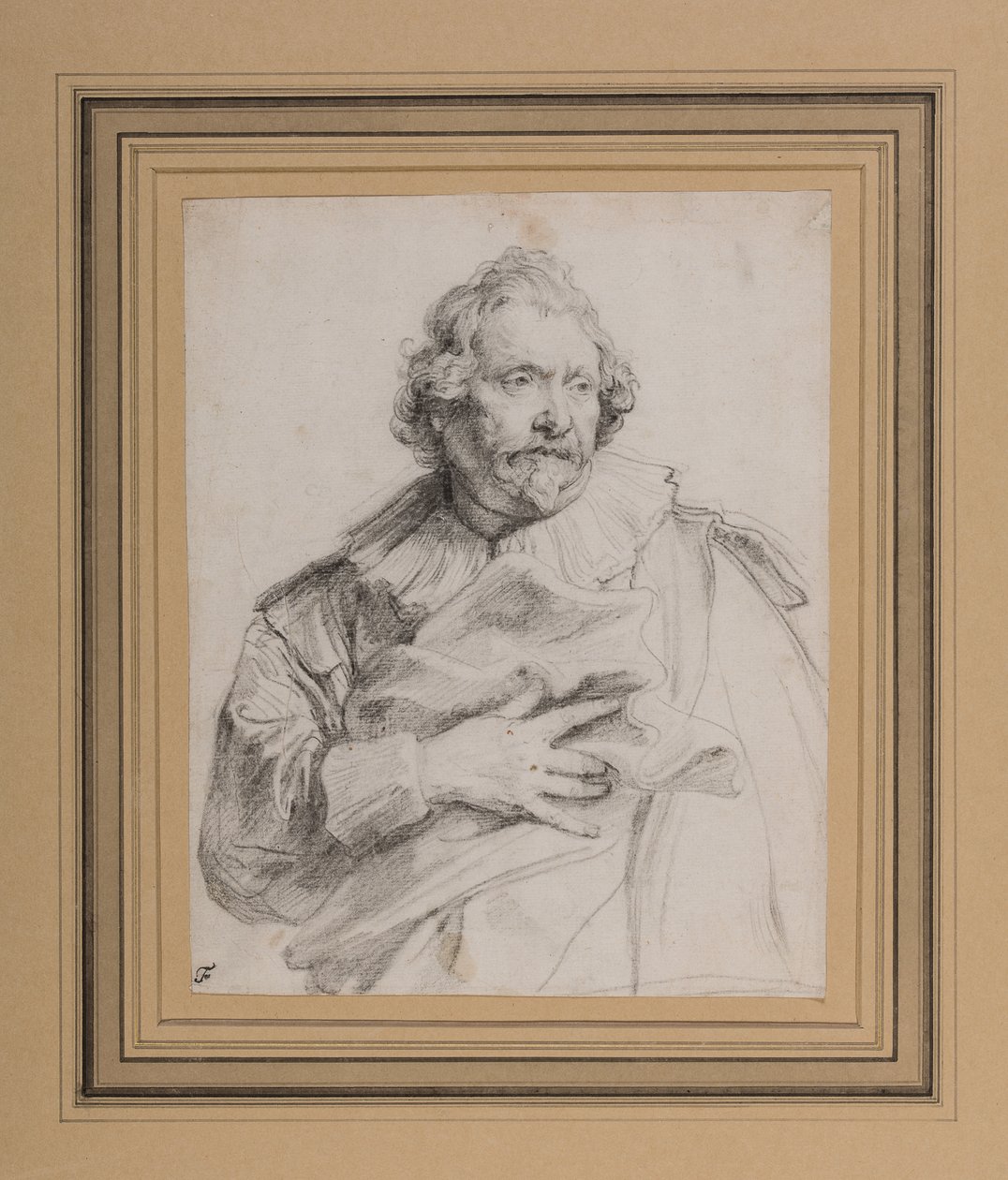 Carolus de Mallery, ok. 1632-35 (czarna kreda na białym papierze) autorstwa Anthony van Dyck