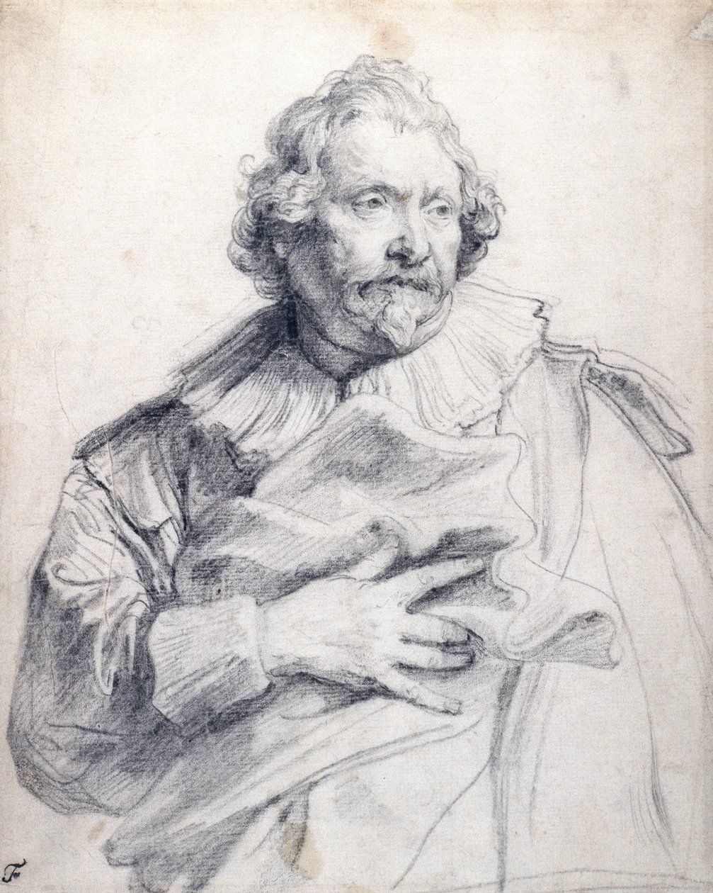 Carolus de Mallery, ok. 1632-35 (czarna kreda na białym papierze) autorstwa Anthony van Dyck
