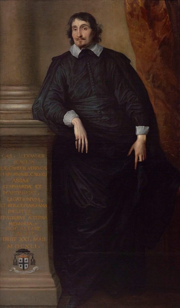 Cesare Alessandro Scaglia di Verrua, opat Staffardy i Mandanici autorstwa Anthony van Dyck