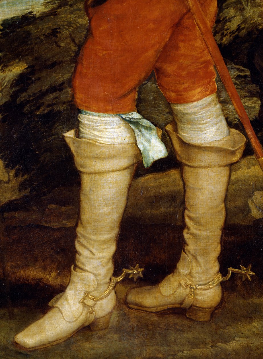 Polowanie Karola I, autor Anthony van Dyck (1599-1641), detal autorstwa Anthony van Dyck