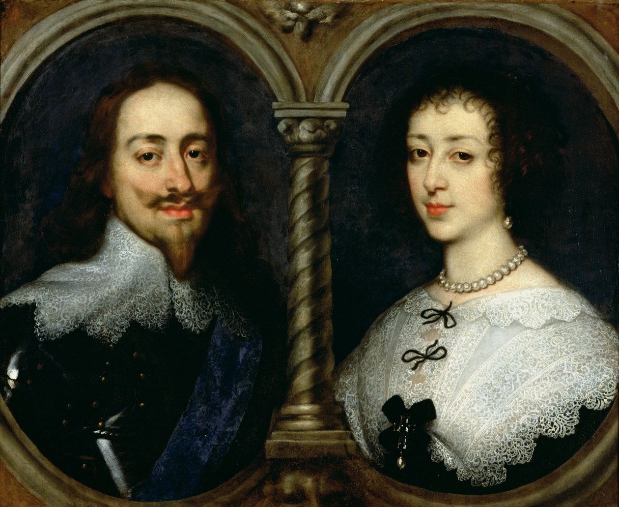 Karol I z Anglii (1600-49) i królowa Henrietta Maria (1609-69) autorstwa Anthony van Dyck