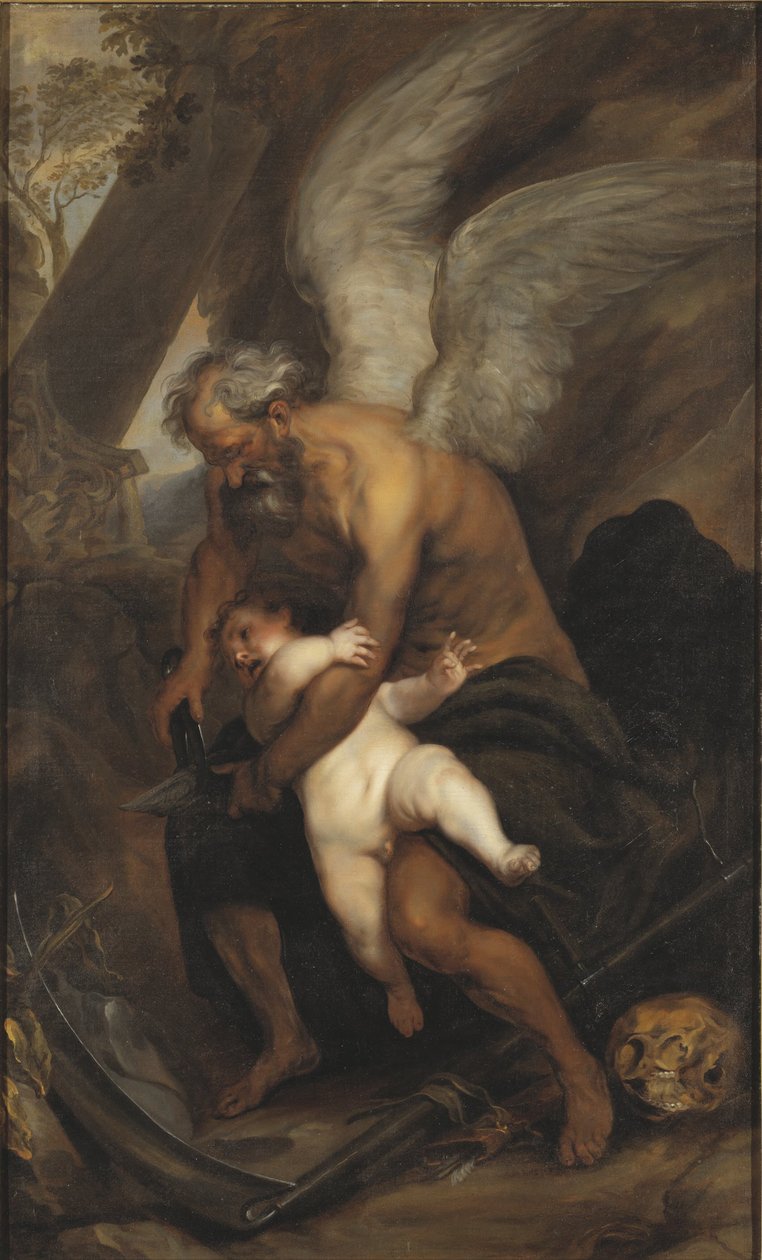 Chronos przycinający skrzydła Kupidyna autorstwa Anthony van Dyck