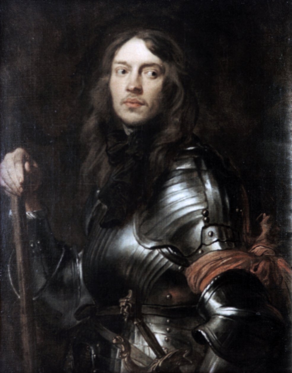 Dowódca w zbroi, w czerwonym szaliku, c1625-1627. autorstwa Anthony van Dyck