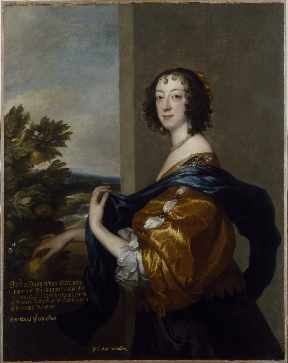 Elizabeth, Lady Dungarvan i Clifford (olej na płótnie) autorstwa Anthony van Dyck