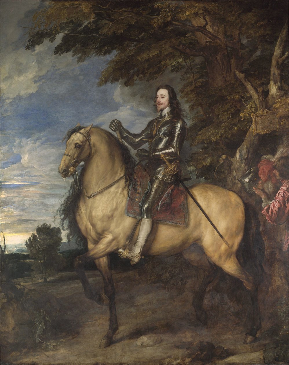 Portret jeździecki Karola I, ok. 1637-8 autorstwa Anthony van Dyck