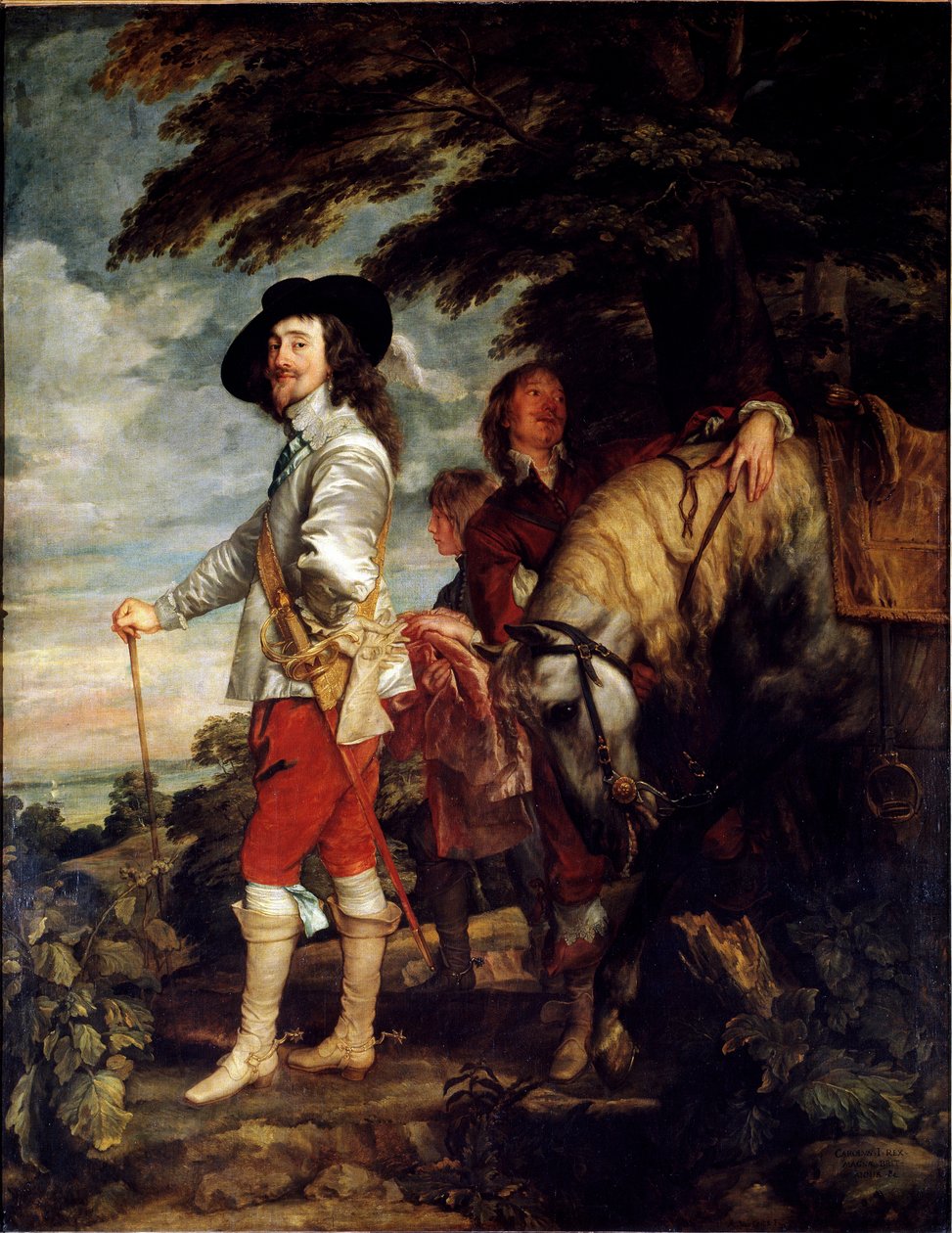 Pełnometrażowy portret Karola I z Anglii, znanego również jako król na polowaniu, ok. 1930 r. 1635 (olej na płótnie) autorstwa Anthony van Dyck