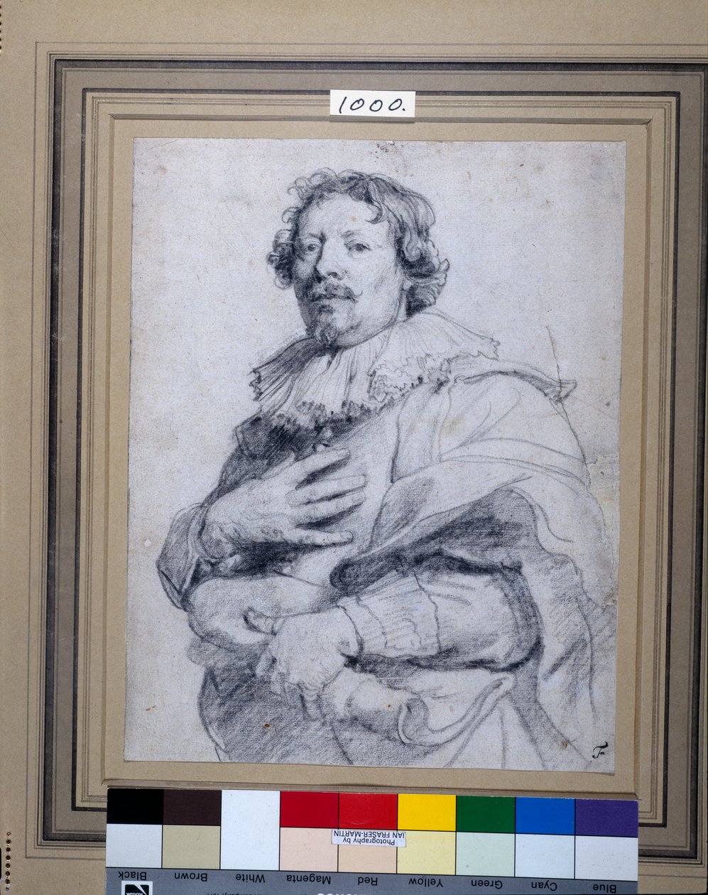 Gaspard de Crayer (czarna kreda na białym papierze) autorstwa Anthony van Dyck