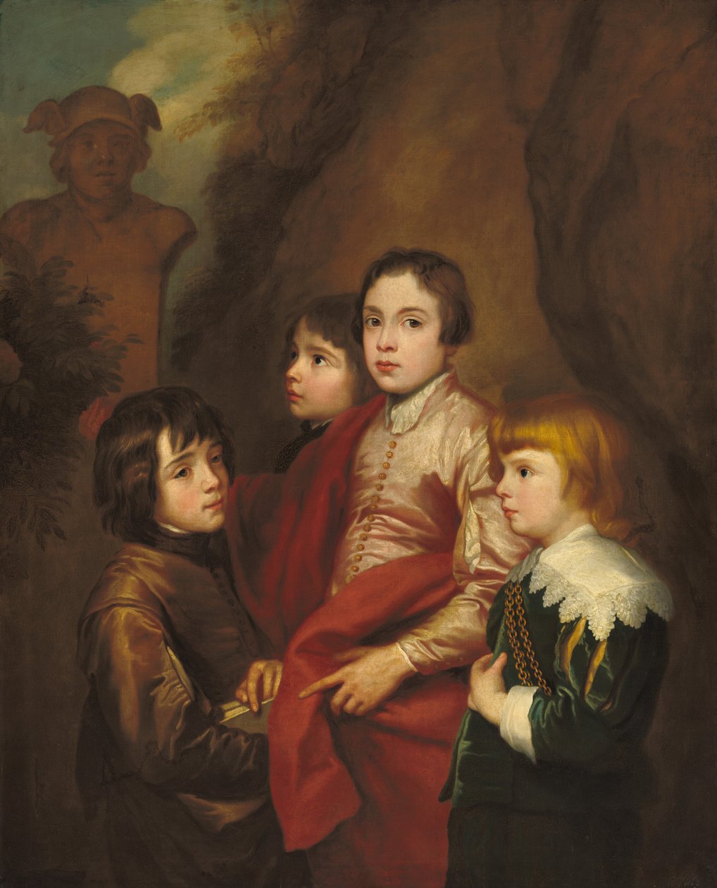 Grupa Czterech Chłopców, prawdopodobnie połowa XVII wieku. autorstwa Anthony van Dyck