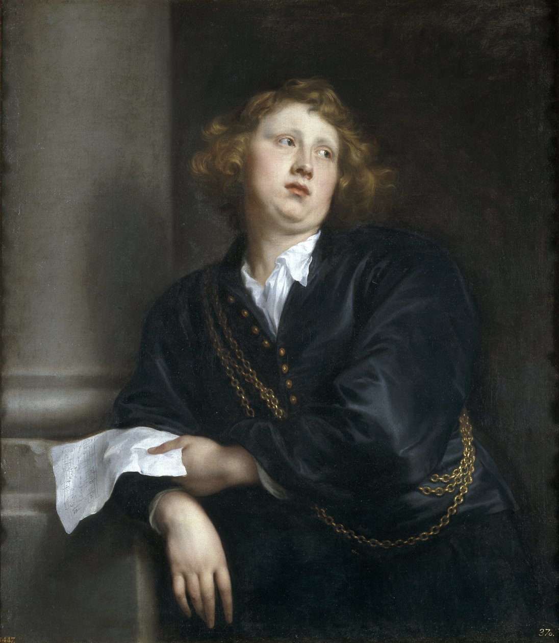 Henricus Liberti ou Hendrik van Groeninghen - Portret kompozytora i organisty Henricus Liberti (1610-1669) - Peinture de Sir Anthonis (Anton ou Antoon) van Dyck (1599-1641) - 1627-1632 - Olej na płótnie - 107x97 cm-Museo del Prado, Madryt autorstwa Anthony van Dyck