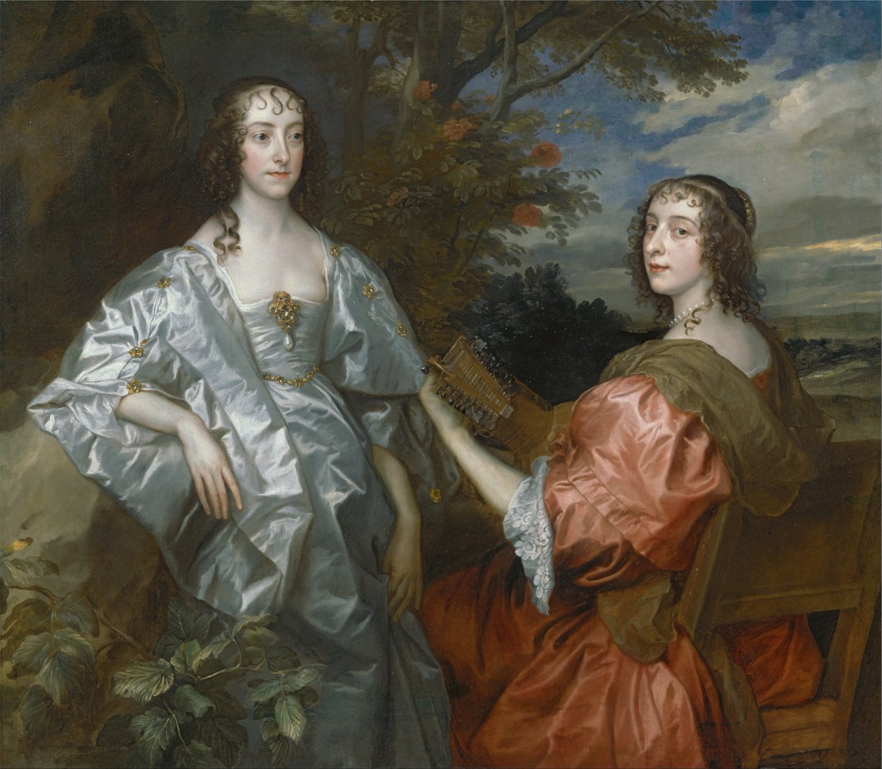 Katarzyna, hrabina Chesterfield, i Lucy, hrabina Huntingdon autorstwa Anthony van Dyck