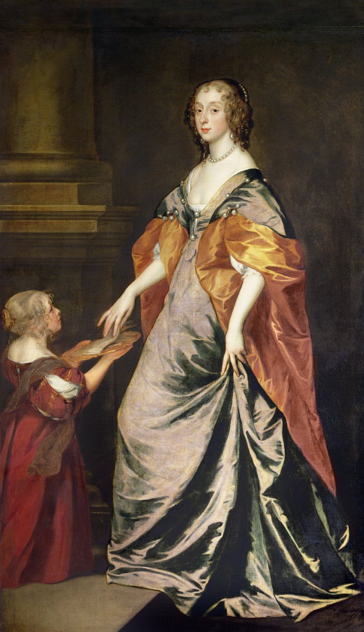 Lady Mary Villiers (1622-85) i pani Gibson autorstwa Anthony van Dyck