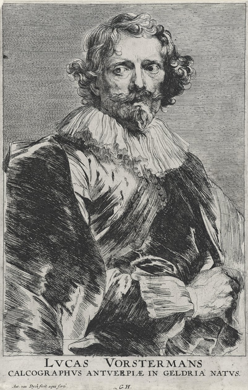 Lucas Vosterman, 1628-1632 (akwaforta na papierze wykładanym z grawerem) autorstwa Anthony van Dyck