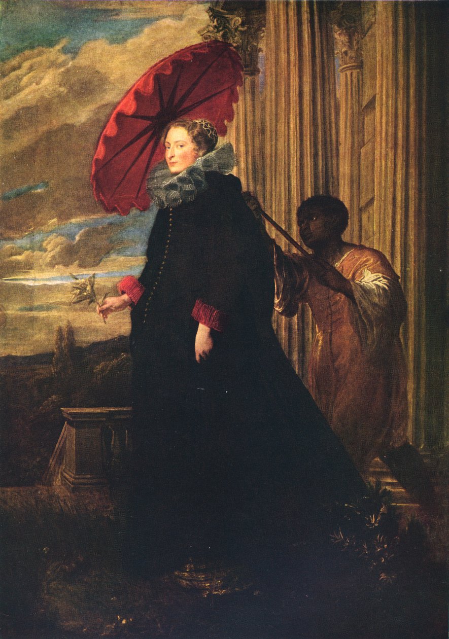 Marchesa Elena Grimaldi, żona margrabiego Nicola Cattaneo, c1623 autorstwa Anthony van Dyck
