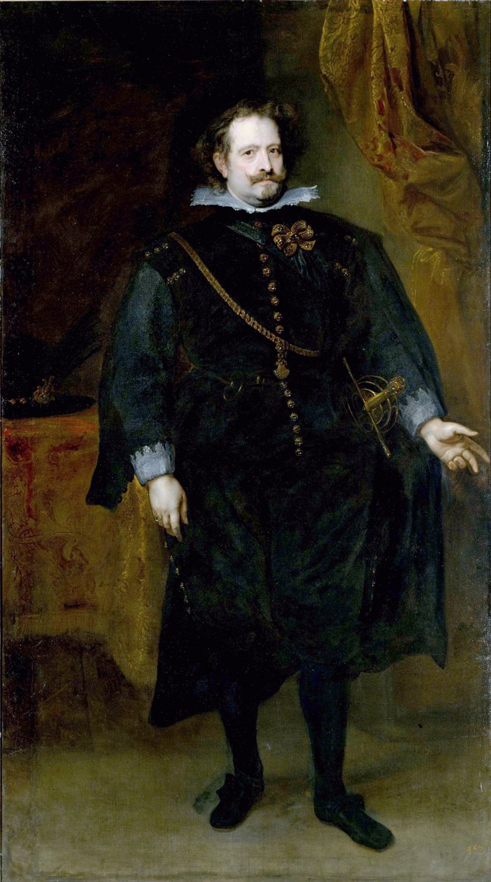""Portret Diego Felipe de Guzman, markiza Leganes (1580-1655) Hiszpański polityk"" Obraz d