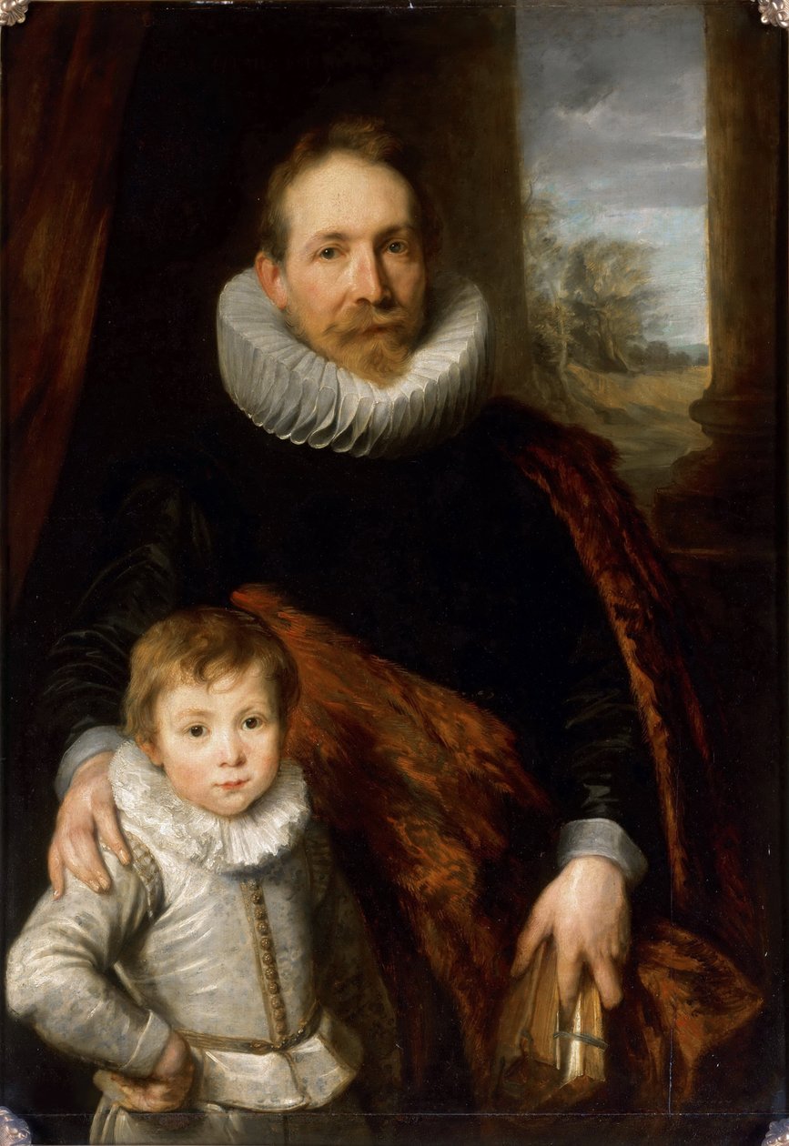 Portret ojca z synem, znany również jako Portret prezydenta Richardota - Portret Jeana Richardota (1540-1609) i jego syna, autorstwa Dycka, Sir Anthony