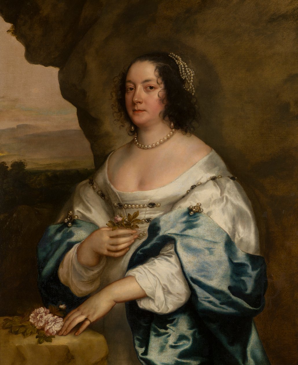 Portret Beatrix Hammond, hrabiny Oksfordu, ok. 1620-41 (olej na płótnie) autorstwa Anthony van Dyck