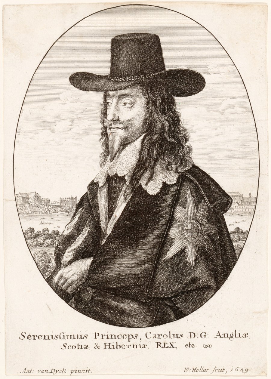 Portret Karola I, wyd. 1649 autorstwa Anthony van Dyck