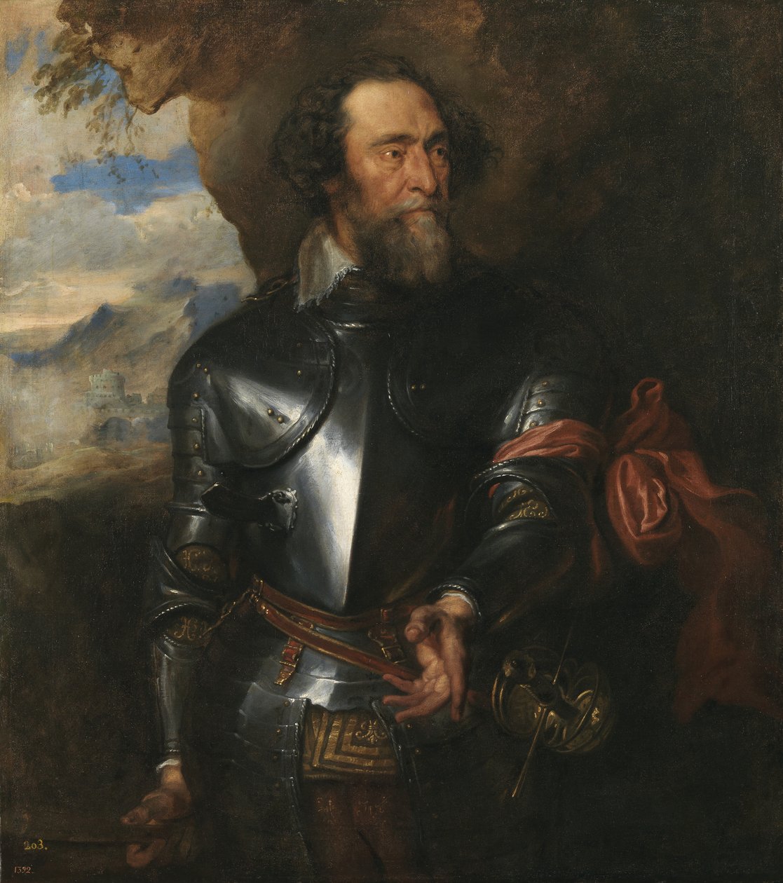 Portret hrabiego Hendrika van den Bergha 1573-1638 autorstwa Anthony van Dyck