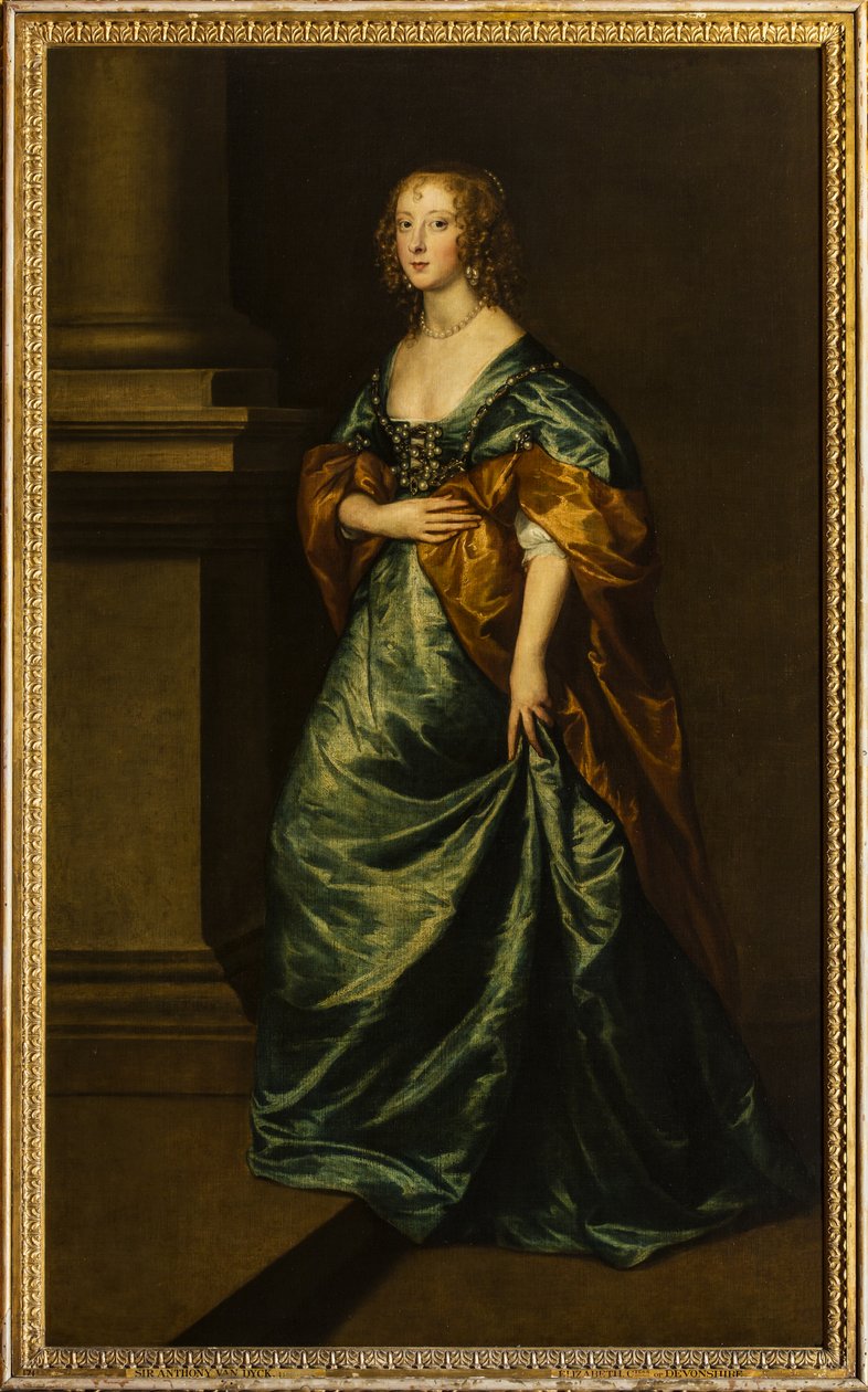 Portret Elizabeth Cecil, hrabiny Devonshire, ok. 1639 (olej na płótnie) autorstwa Anthony van Dyck