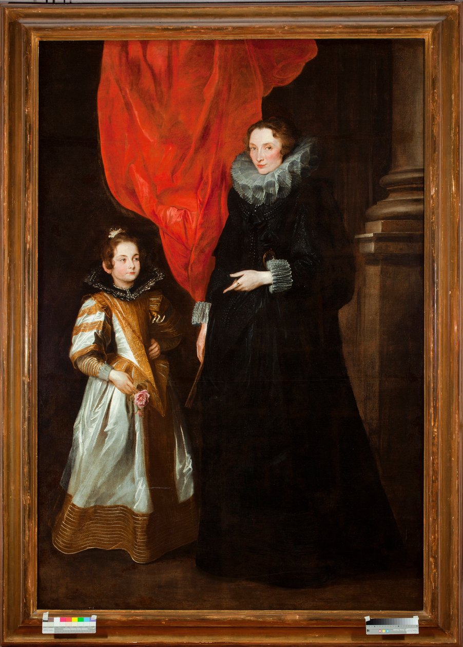 Portret Geronimy Brignole-Sale (Brignole Sale), żony Gian Francesco I Brignole Sale, z córką Marią Amelią (Portret Geronimy Brignole Sale i jej córki Marii-Amelii) Obraz Sir Anthonisa (Anton lub Antoon) van Dyck (1599) -1641) 16 autorstwa Anthony van Dyck