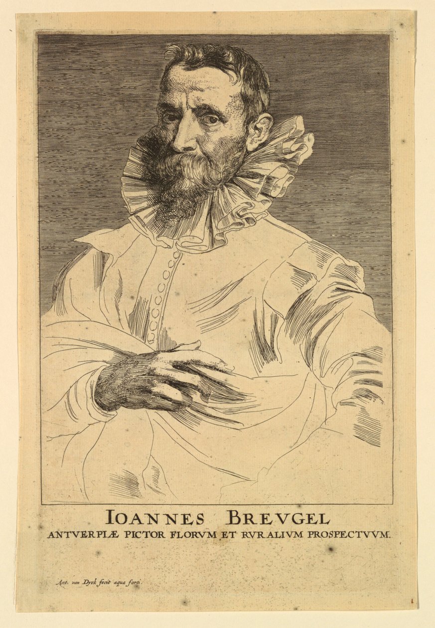 Portret Jana Bruegla Starszego z Ikon Książąt Ludzkich autorstwa Anthony van Dyck