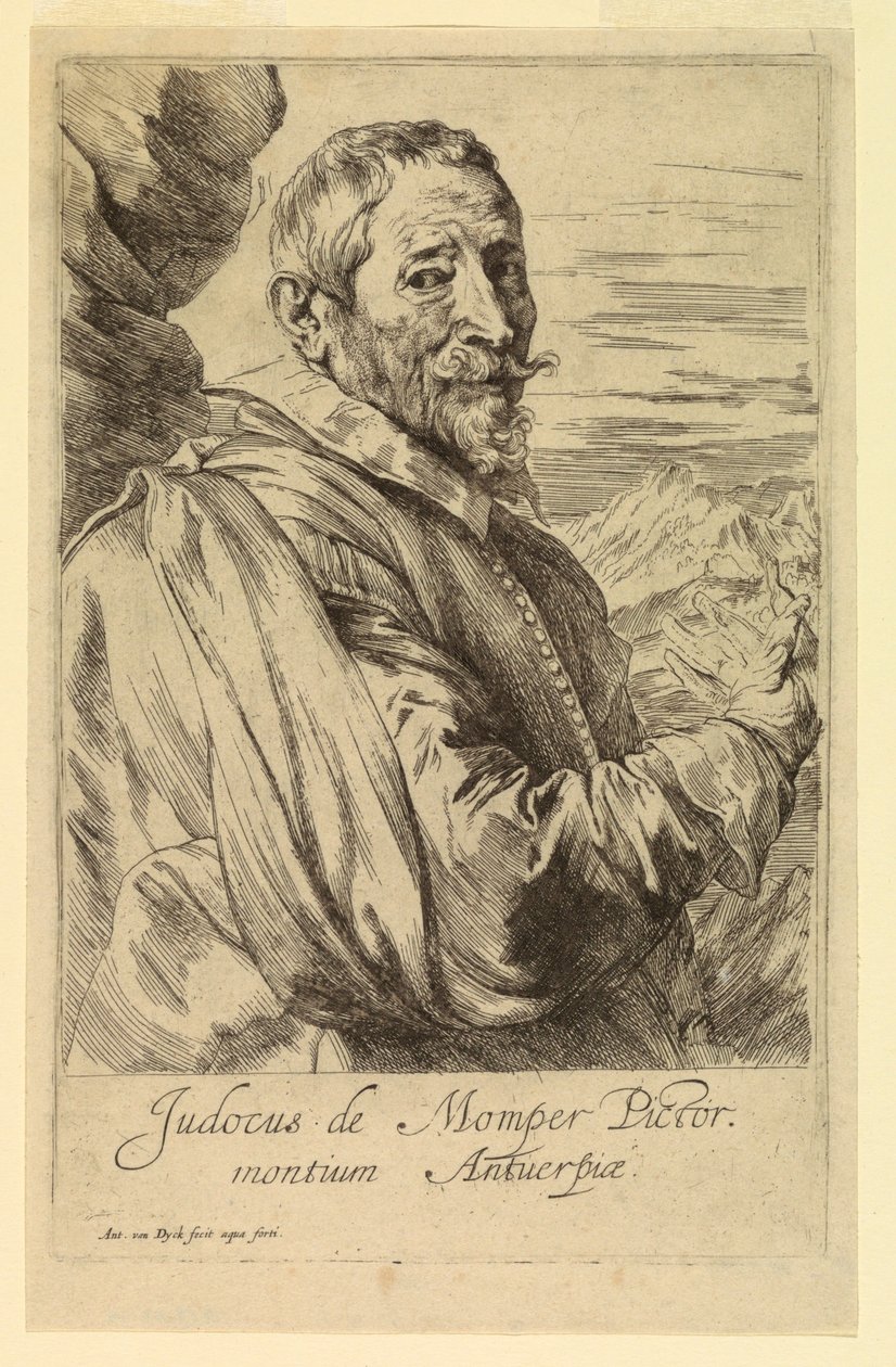 Portret Josse de Momper, z Ikon Książąt Men autorstwa Anthony van Dyck