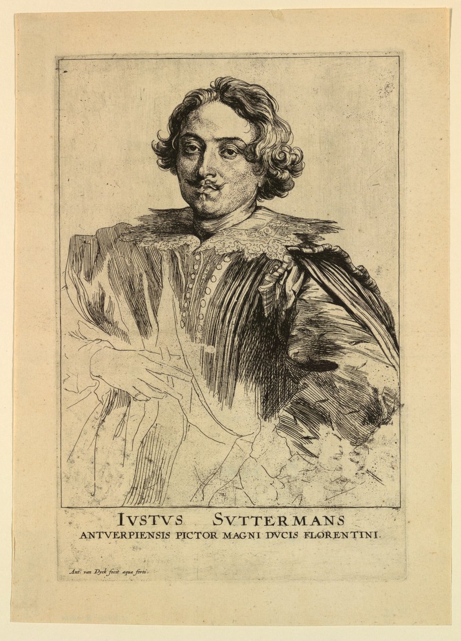 Portret Justusa Sustermansa z ikon książąt męskich autorstwa Anthony van Dyck