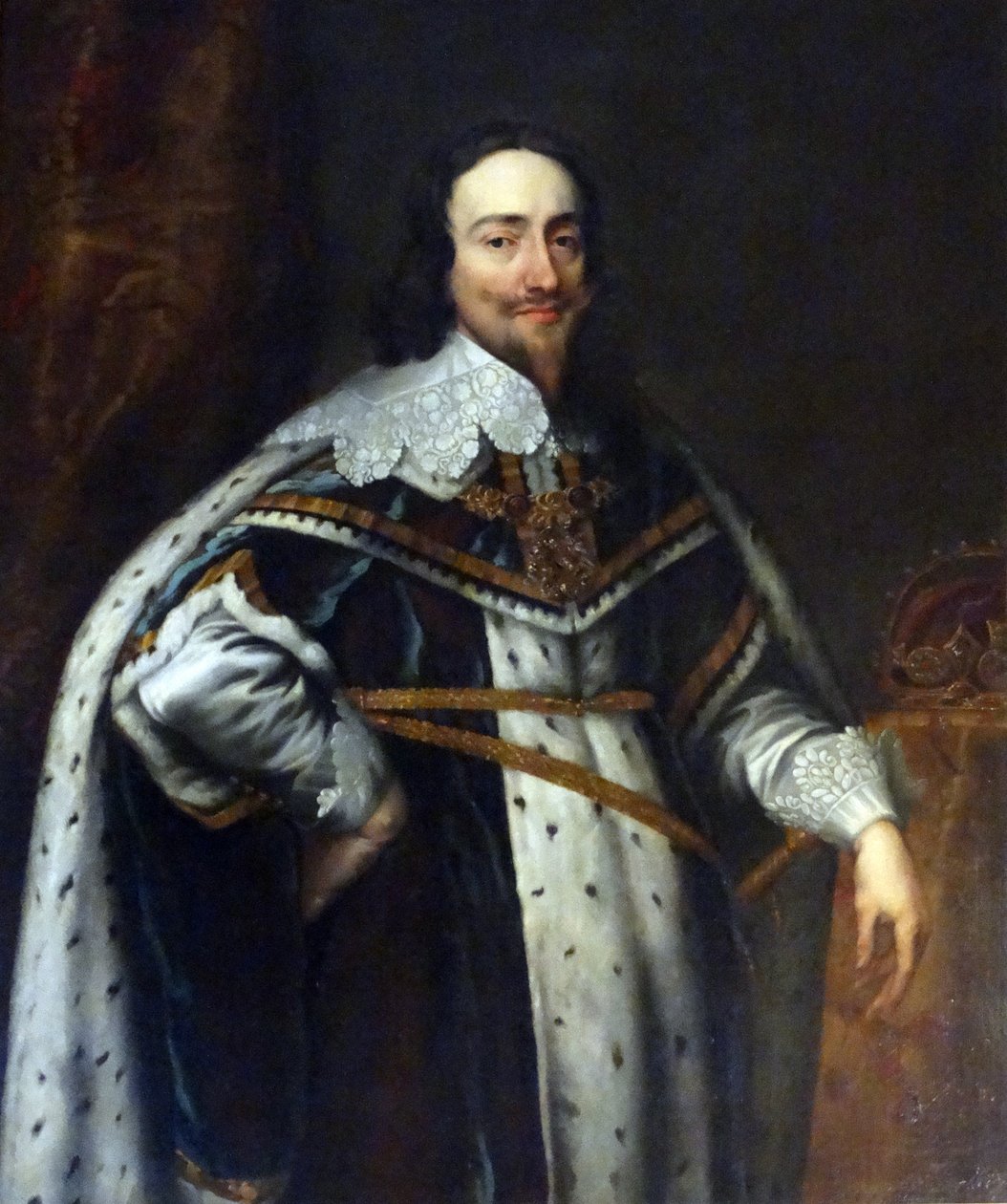 Portret króla Anglii Karola I (olej na płótnie) autorstwa Anthony van Dyck