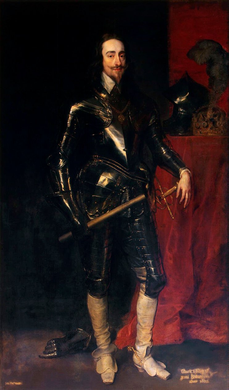 Portret króla Karola I Anglii, Szkocji i Irlandii 1600-1649, 1638. autorstwa Anthony van Dyck