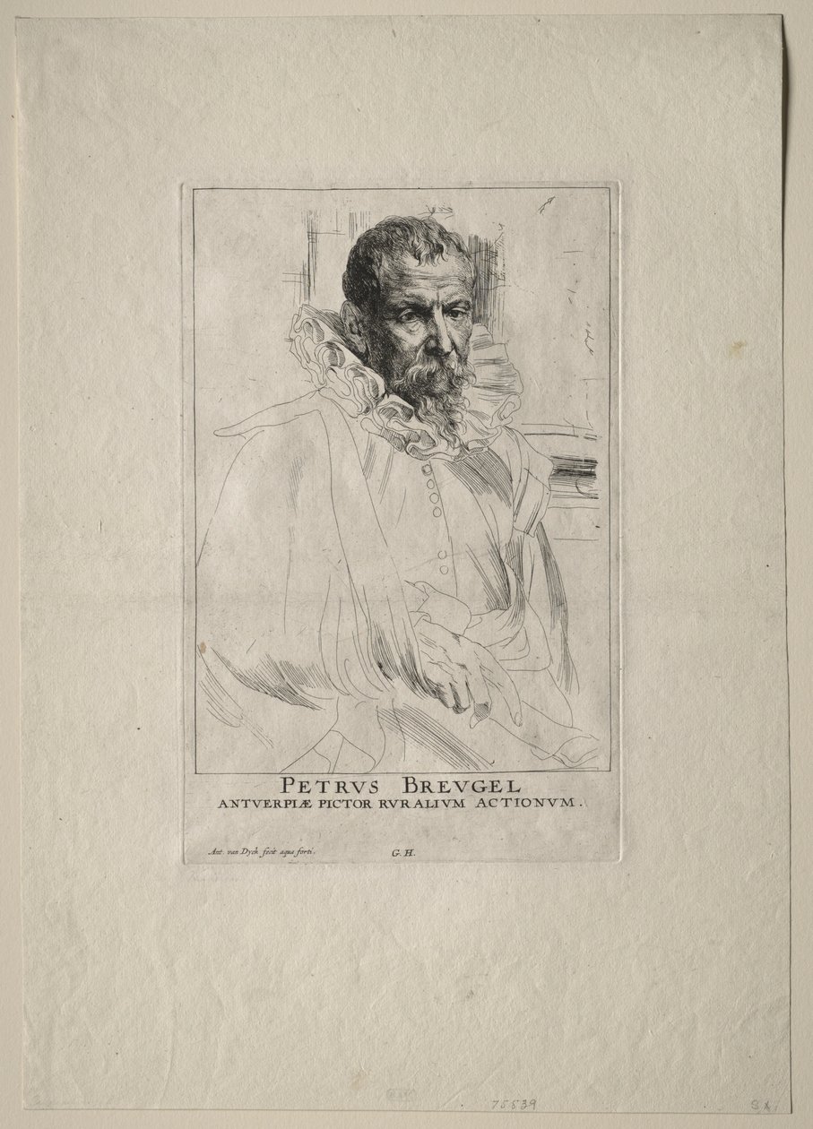 Portret Pietera Bruegla. autorstwa Anthony van Dyck