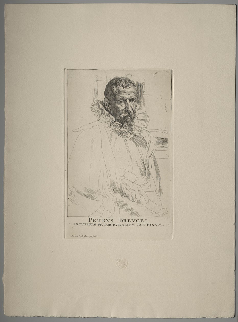 Portret Pietera Bruegla. autorstwa Anthony van Dyck