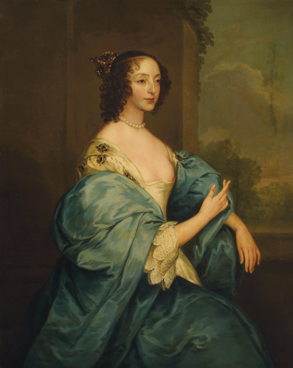 Portret królowej Henrietty Marii autorstwa Anthony van Dyck