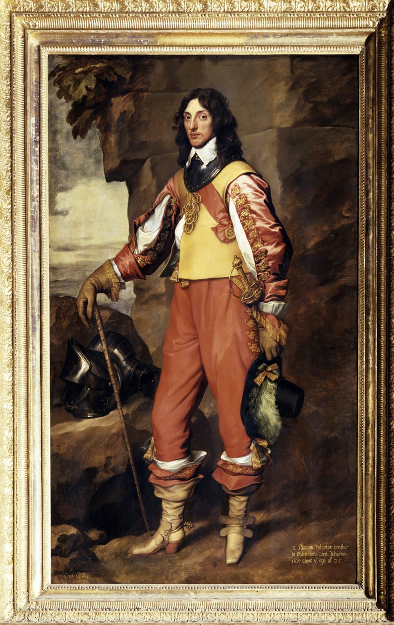 Portret sir Thomasa Whartona. Nosi Order Podwiązki. Obraz Anthony