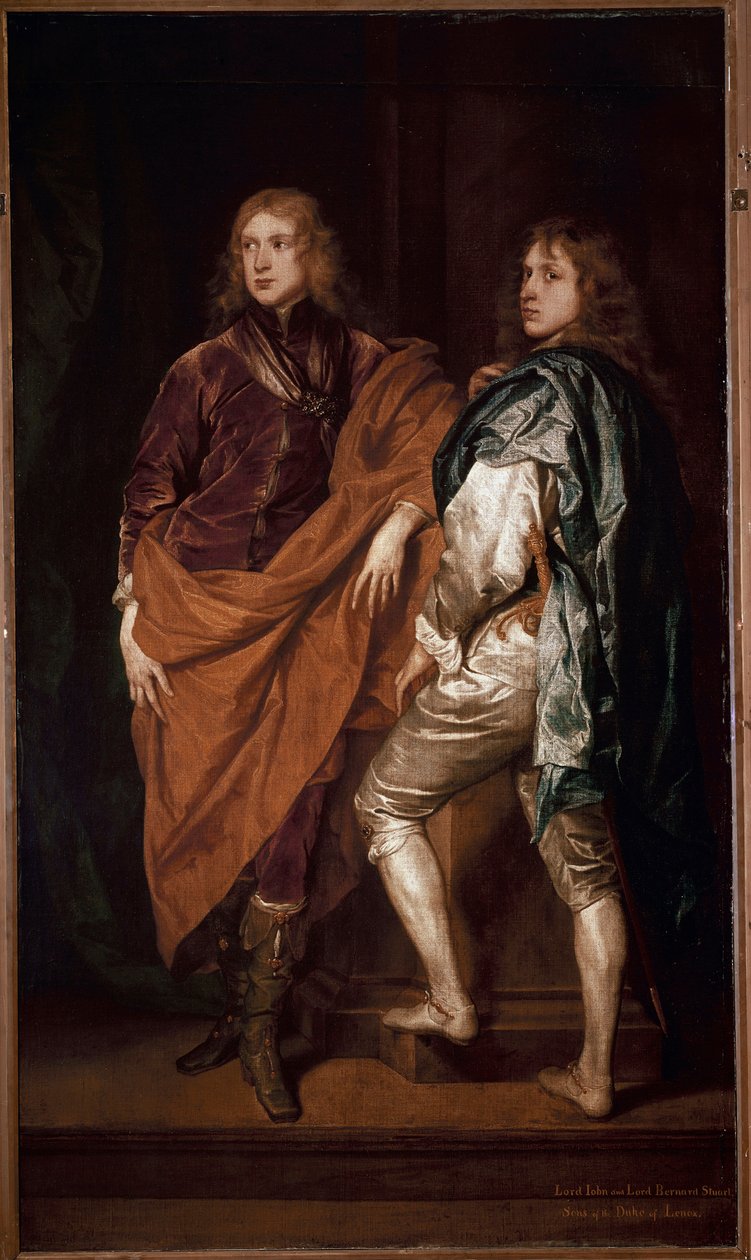 Portret dwóch angielskich dżentelmenów Malarstwo ze szkoły Antoniego Van Dycka autorstwa Anthony van Dyck