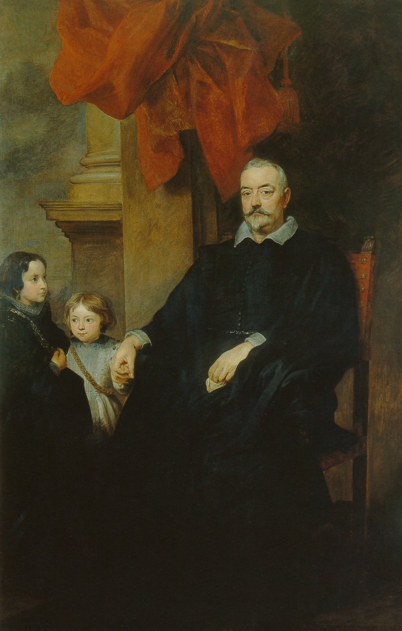 Portret genueńskiego szlachcica i dwóch dziewcząt autorstwa Anthony van Dyck