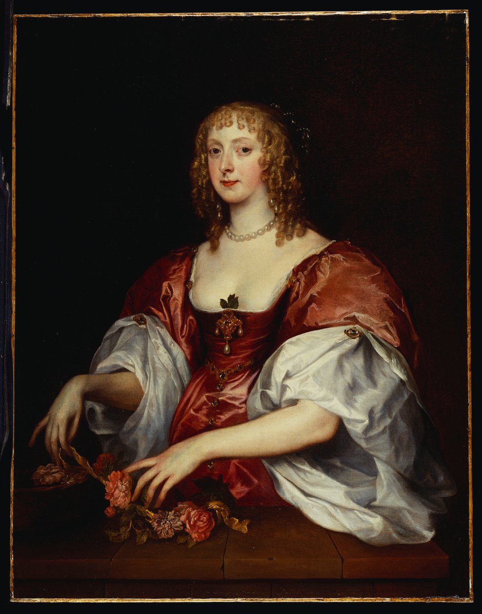 Portret damy, tradycyjnie uważany za hrabinę Carnarvon autorstwa Anthony van Dyck