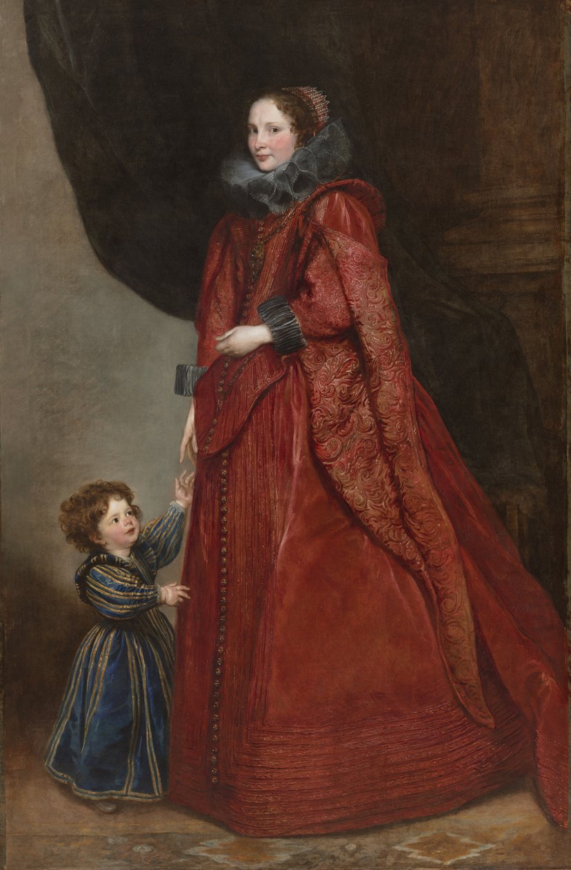 Portret kobiety z dzieckiem, ok. 1623-25 (olej na płótnie) autorstwa Anthony van Dyck