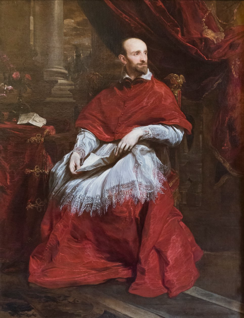 Retrato do cardeal Bentivoglio polonês autorstwa Anthony van Dyck